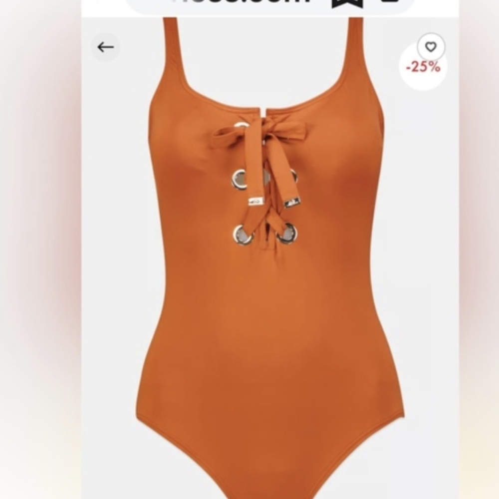NWOT MICHAEL Michael Kors One Piece Swimsuit Orange Size 6